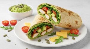 Keto Wrap z Kurczakiem i Guacamole