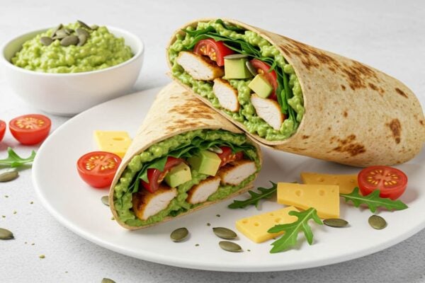Keto Wrap z Kurczakiem i Guacamole
