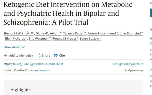 Analiza badania: dieta ketogeniczna a zdrowie psychiczne (schizofrenia i ChAD)