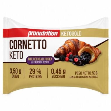 Croissant Wieloziarnisty Keto z Nadzieniem Owoce Leśne 50g - Pronutrition