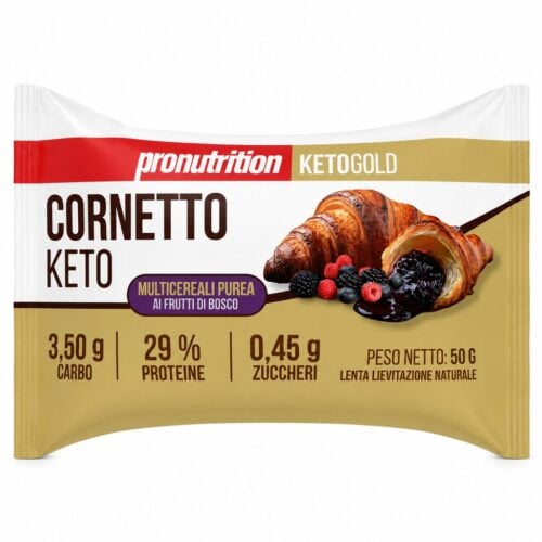 Croissant Wieloziarnisty Keto z Nadzieniem Owoce Leśne 50g - Pronutrition