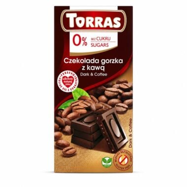 Czekolada Gorzka z Ziarnami Kakao bez Cukru 75g - Torras