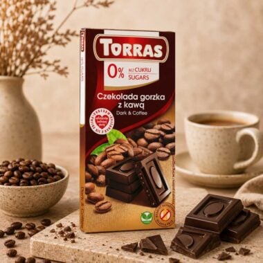 Czekolada Gorzka z Ziarnami Kakao bez Cukru 75g - Torras