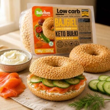 Keto Bajgle z Sezamem Bezglutenowe 2x75g - Balviten