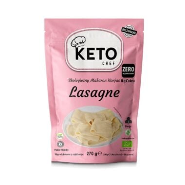 Makaron Konjac Lasagne Bezglutenowy BIO 270g (200g) - KetoChef