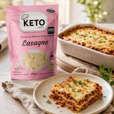 Makaron Konjac Lasagne Bezglutenowy BIO 270g (200g) - Keto Chef