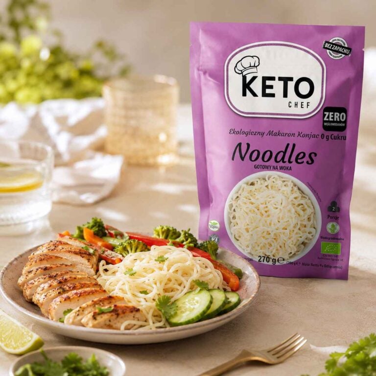Makaron Konjac na Woka Bezglutenowy BIO 270g (200g) - KetoChef na dietę