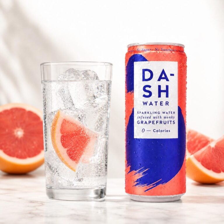 Woda Gazowana Grejpfrut 330ml w szklance
