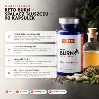 Spalacz Tłuszczu Keto Burn 90 kaps. - BeKeto