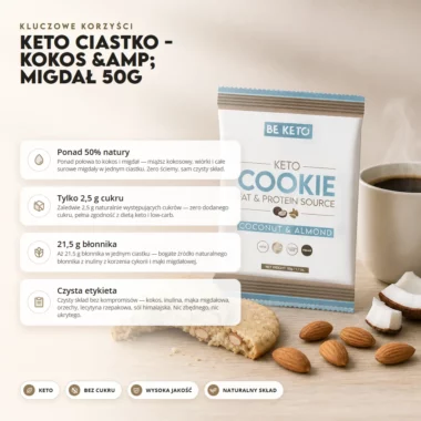 Ciastko Keto - Kokos & Migdał 50g - Beketo