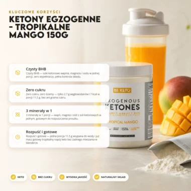 Tropikalne Mango BeKeto - 150g - Ketony Egzogenne