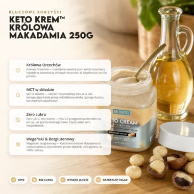Krem Keto z MCT - Królowa Makadamia 250g - BeKeto