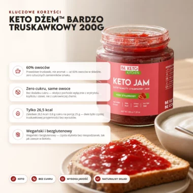 Dżem Keto - Bardzo Truskawkowy 200g - Beketo