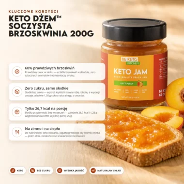 Dżem Keto - Soczysta Brzoskwinia 200g - Beketo