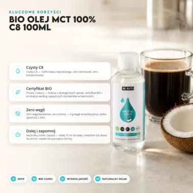 Olej MCT BIO C8 100ml - BeKeto