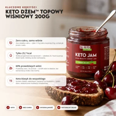 Dżem Keto - Doskonale Wiśniowy 200g - Beketo