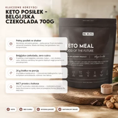 Posiłek Keto - Belgijska Czekolada 700g - BeKeto