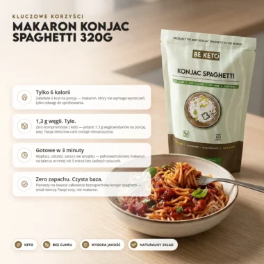 Makaron Konjac BIO Spaghetti 320g - BeKeto