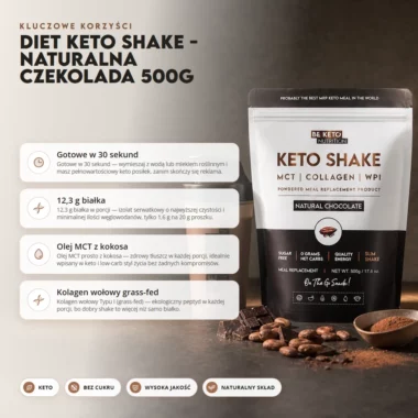Shake Keto Diet - Naturalna Czekolada 500g - BeKeto