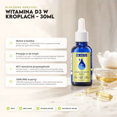 Witamina D3 w Kroplach 30ml - BeKeto