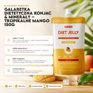 Galaretka Dietetyczna Konjac - Tropikalne Mango 150g - BeKeto