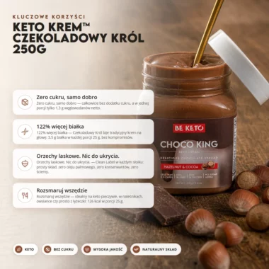 Krem Keto - Czekoladowy Król 250g - BeKeto