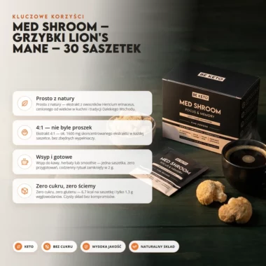 Grzybki Lion's Mane Med Shroom 30 saszetek - Med Shroom
