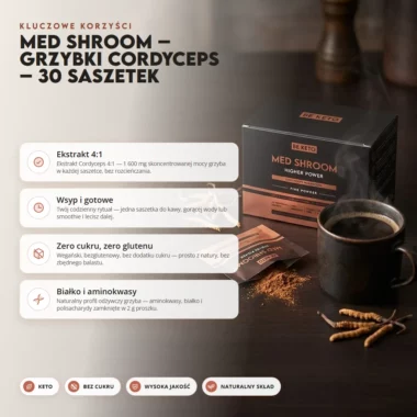 Grzybki Cordyceps Med Shroom 30 saszetek - Med Shroom