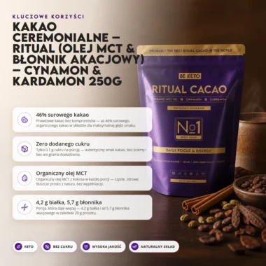 Kakao Ceremonialne - Ritual Cynamon & Kardamon 250g - Beketo