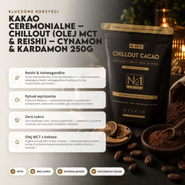 Kakao Ceremonialne - Chillout Cynamon & Kardamon 250g - Beketo