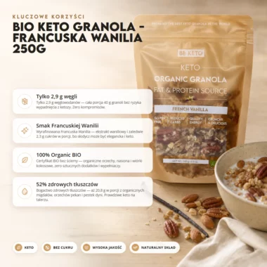 Granola Keto BIO - Francuska Wanilia 250g - Beketo