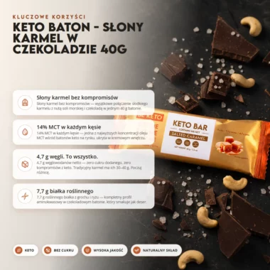 Baton Keto - Słony Karmel 40g - Beketo
