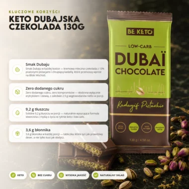 Czekolada Keto - Dubajska 130g - Beketo