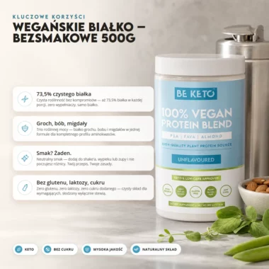 Białko Wegańskie - Bezsmakowe 500g - Beketo