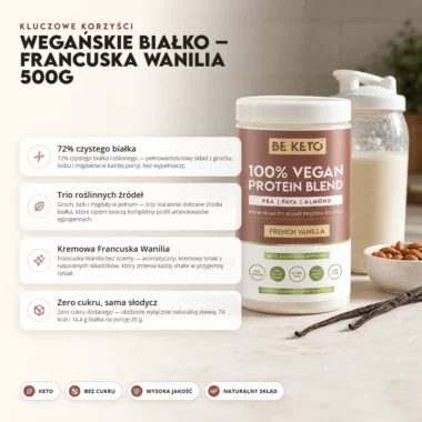 Białko Wegańskie - Francuska Wanilia 500g - Beketo