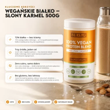 Białko Wegańskie - Słony Karmel 500g - Beketo