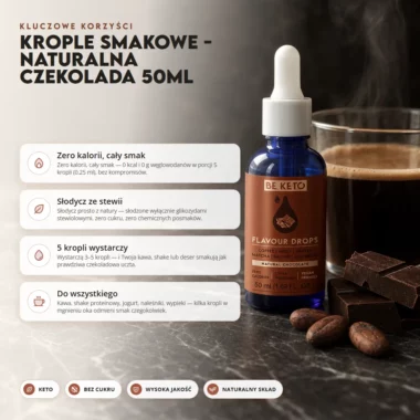 Krople Smakowe - Naturalna Czekolada 50ml - Beketo