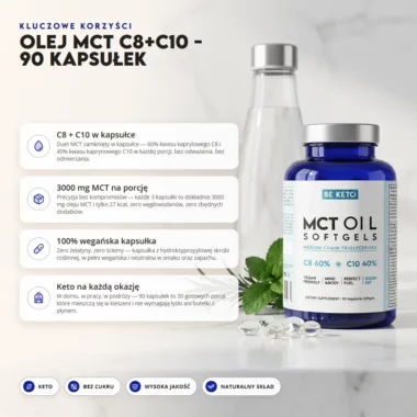 Olej MCT C8+C10 90 kaps - Beketo