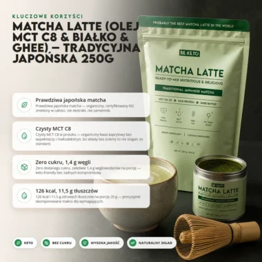 Matcha Latte - Tradycyjna Japońska 250g - BeKeto