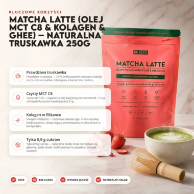 Matcha Latte - Naturalna Truskawka 250g - BeKeto