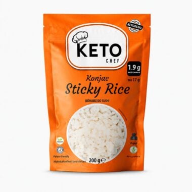 Makaron (Konjac) w Kształcie Ryżu Sticky Rice do Sushi Bezglutenowy 200g - Keto Chef