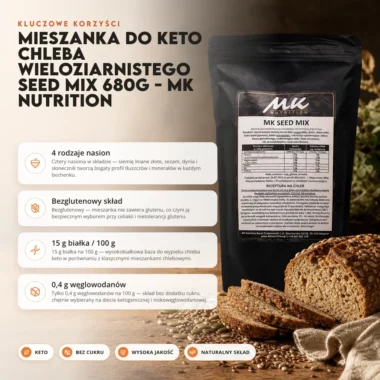 Mieszanka do Keto Chleba Wieloziarnistego Seed Mix 680g - MK Nutrition