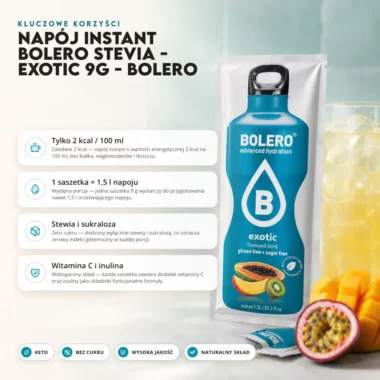 Napój instant Bolero Stevia - Exotic 9g - Bolero