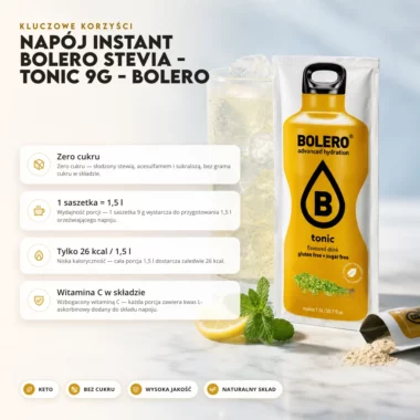 Napój instant Bolero Stevia - Tonic 9g - Bolero