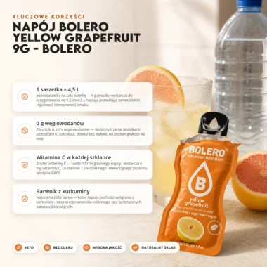 Napój Bolero Yellow Grapefruit 9g - Bolero