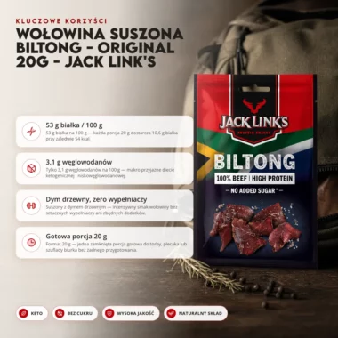 Wołowina Suszona Biltong - Original 20g - Jack Link's