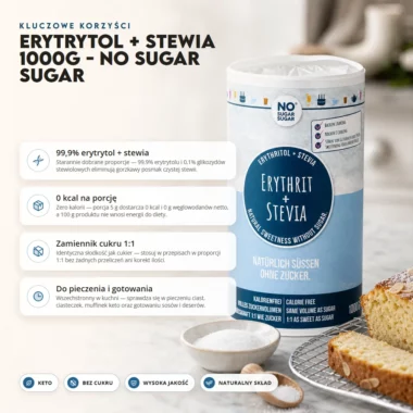 Erytrytol + Stewia 1000g - No Sugar Sugar