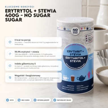 Erytrytol + Stewia 400g - No Sugar Sugar