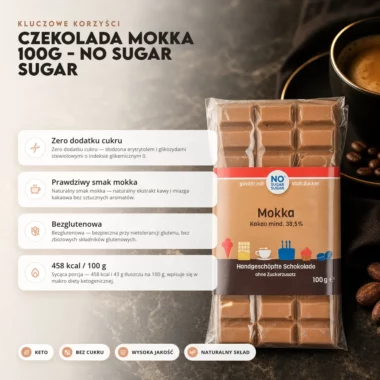 Czekolada Mokka 100g - No Sugar Sugar