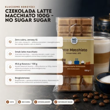Czekolada Latte Macchiato 100g - No Sugar Sugar